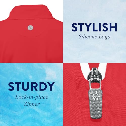 Model wearing White Water Montauk Performance 1/4 Zip Pullover