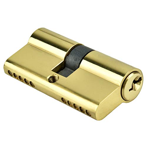 Lock Cylinder Replacement, Copper Home Anti Theft Door Lock with Keys, Security Entrance Lock Cylinder for Wooden Doors, Iron Doors, Key in Knob Cylinder