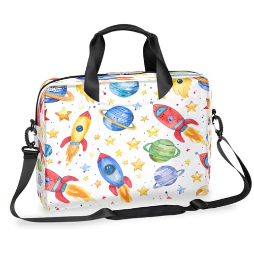 Bolso para laptop con diseño universe rockets y planetas miniatura 1