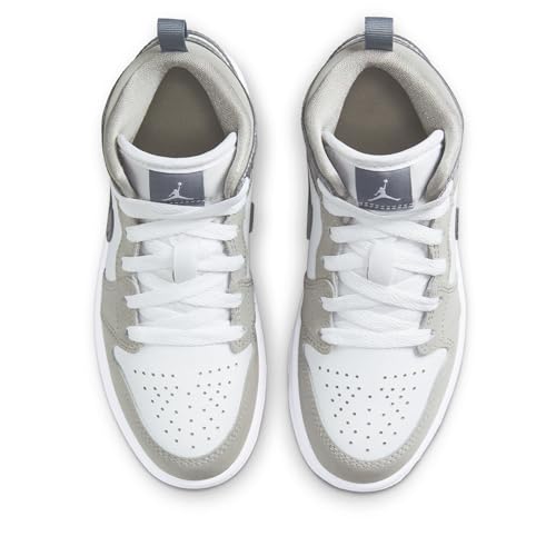 Jordan Little Kid's 1 Mid SE 'White/Cool Grey-Medium Grey' (HF3194 100) - 1y4
