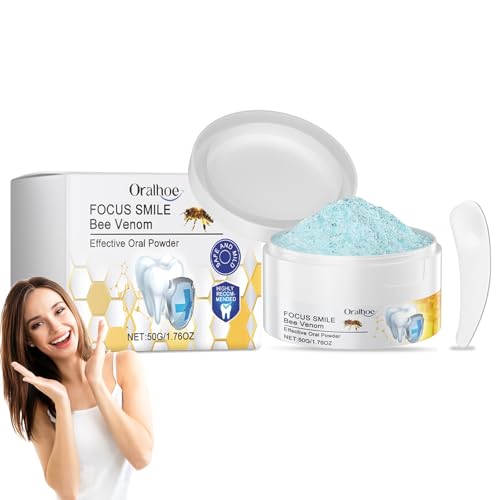 Natural Bee Venom Tooth Powder 1.76Oz - Whitening & Sensitivity Relief, Long-Lasting Fresh Breath, Dentist-Recommended Oral Care - Non-Toxic Formula