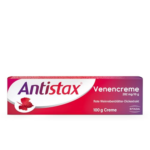 Antistax krema za vene, krema, 100 g, s gustim ekstraktom lista crvene loze, za umorne, teške noge i lagane probleme venske cirkulacije