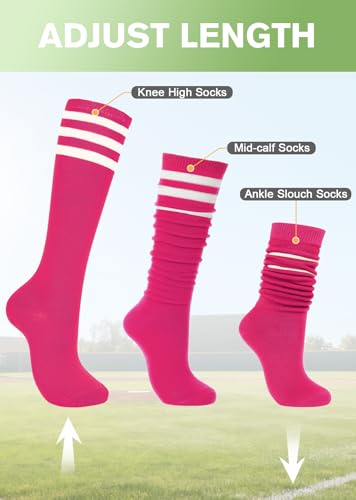 Image of American Trends Women Softball Socks Knee High Tube Socks Long Baseball Soccer Socks for Youth Girls
