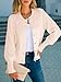 ANRABESS Women Long Sleeve Cable Knit Button Down Open Front Cropped Cardigan Sweater Coat Cute 2025 Spring Fall Outwear Almond S Apricot