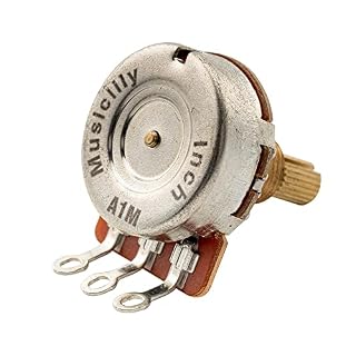 Musiclily Pro A1 Meg Laiton Fin 24 Cannelures Potentiomètre Audio Axe Cannelé pour USA Guitare électrique et Basse – Image 4