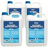 Alcohol Isopropílico 99,9% Puro 20 Litros | Isopropanol 4 x 5 Litros | Limpieza de Electrónica, Superficies, Impresión 3D