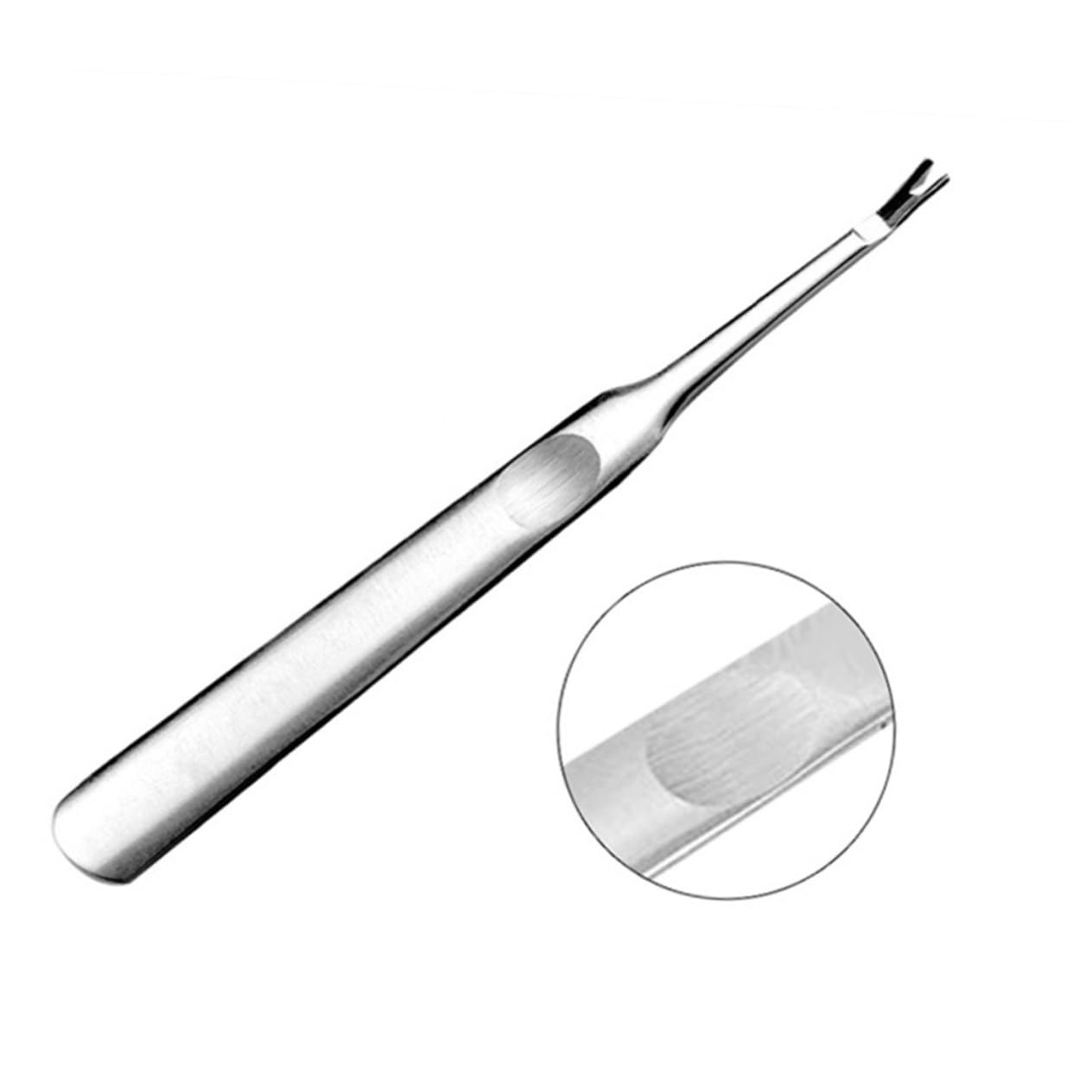 Ipetboom 2pcs Professional Cuticle Trimmer Tool Kit Nail Cuticle Remover Dead Skin Fork Nail File Buffer for Fingernails Toenails