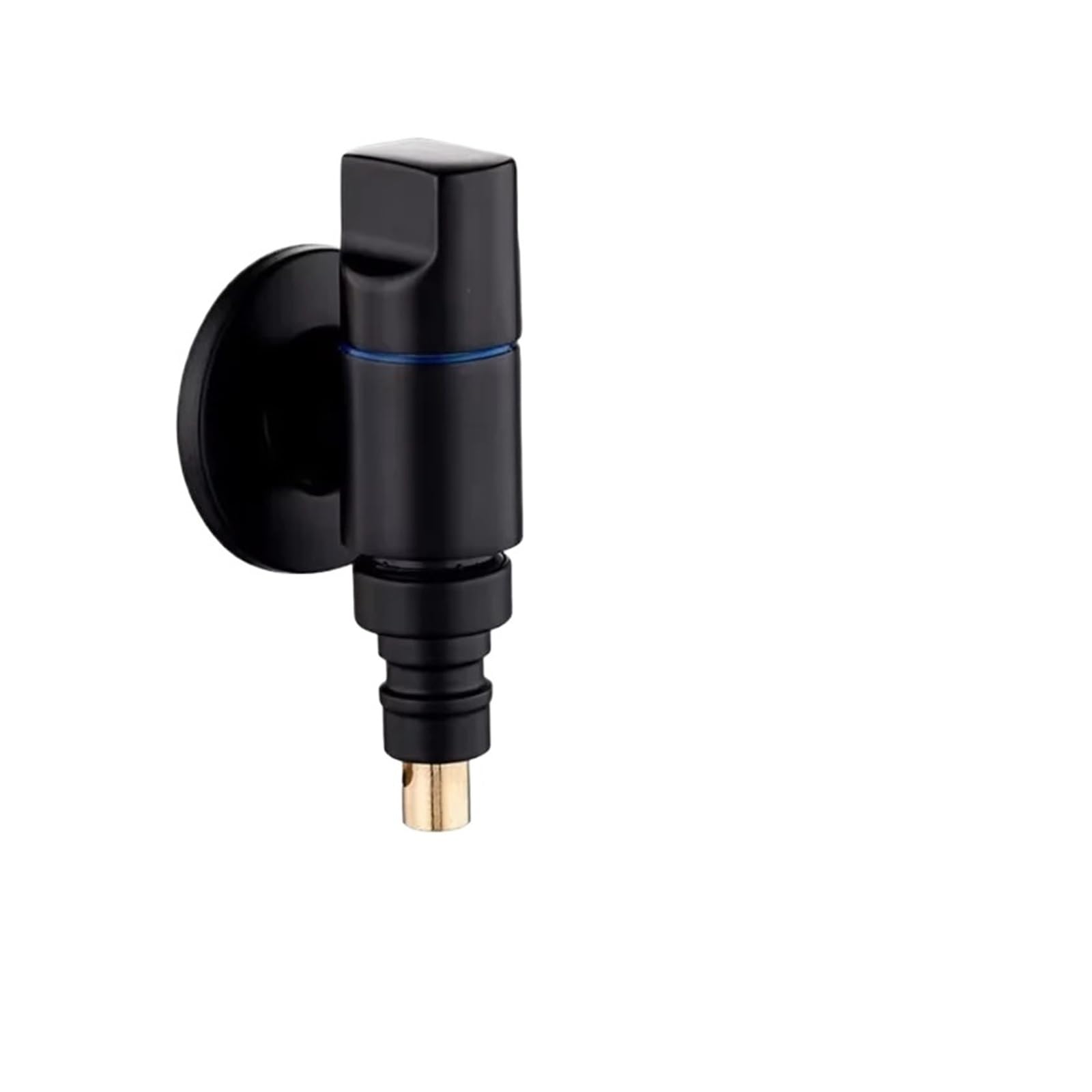 Bvhisehp Black Wall Mounted G1/2 Brass Quick Open Angle Valve Multifunctional Water Stop For Washing Machine(Black)