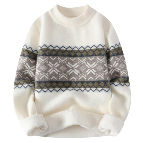 Mens Grandpa Knit Sweater Oversized Vintage Knitted Sweaters Striped Winter Spring Pullover Casual Jumper Tops