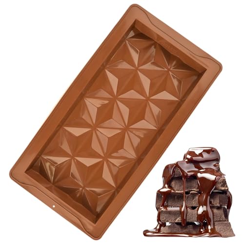Chaies Moldes para bombones, moldes de chocolate, moldes de silicona, moldes de silicona profunda, moldes de silicona profundamente gruesos, moldes de silicona para barras de energía y proteínas