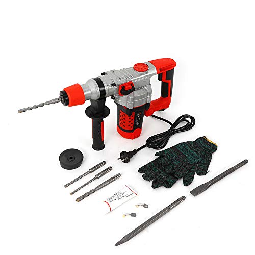 Abbruchhammer, 2200 W, Kombi-Bohrhammer, mit 6 Ansätzen und Koffer – Bild 4