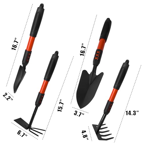 Set de 4 herramientas de jardinería Luwint con mango ergonómico miniatura 4