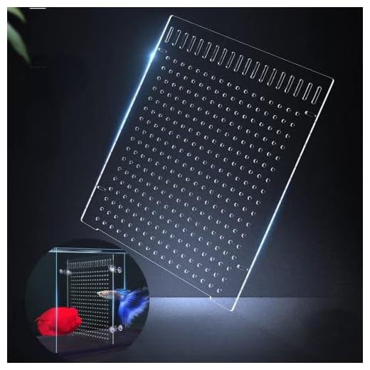GEKMOR Fish Tank Divider, 10 Gallon Aquarium Divider with Suction Cups, Aquarium Accessories DIY Designed Clear Easy to Bent Cut and Assemble for Fish Tank Aquarium, 11" x 11.8"