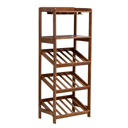 Soporte para botellas de vino de bambú, 20 botellas