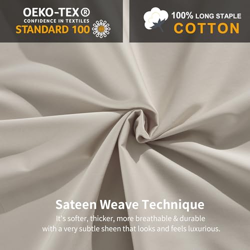 MILDLY 100% Long-Staple Cotton Sateen Luxury Duvet Cover Set Linen Grey by MILDLY - Used condition - Image 5