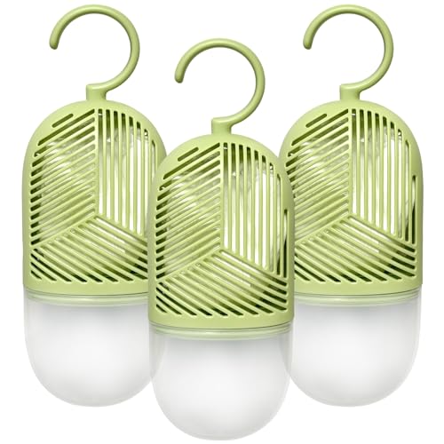 GYOYO 3セット 除湿剤 乾燥剤 強力 湿気取り 防カビ 乾燥除湿パック 吊 り下げ型 交換可能な除湿バッグ クローゼット用 (緑)