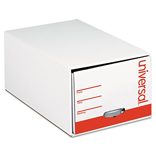 Universal 85120 Storage Box Drawer Files, Letter, Fiberboard, 12-Inch X 24-Inch X 10-Inch, White, 6/Carton #TOP19