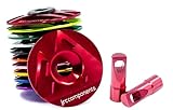 JRC Components Headset Stem Top Cap & Valve Cap Bundle – Lightweight 6061-T6 Aluminium Stem Top Cap with Bolt (1-1/8