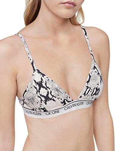 Calvin Klein Women's Ck One Cotton Unlined Triangle Bralette, Variant Snake Print, S