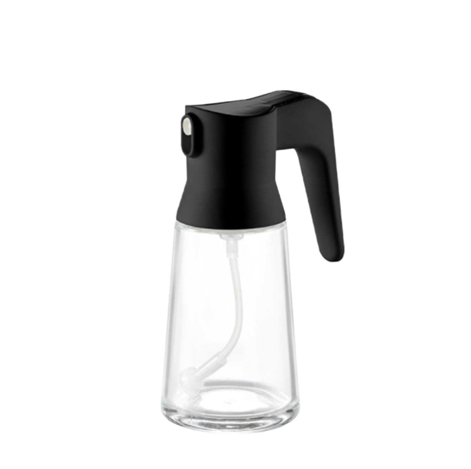 VHdryEDT Frying Oil Dispenser Liquids Olive Oil Sprayer Push-Type Glass Dispenser Suitable For Air Fryer Salad Making Countertop Bbq(Black)