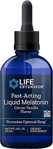 Life Extension Fast-Acting Liquid Melatonin Citrus-Vanilla Flavor, 2 Fl. Ounce