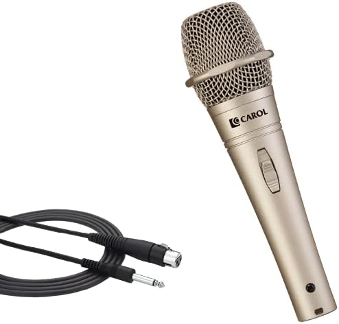 CAROL Dynamic Microphone with Super-Cardioid E dur-916S 40th Anniversary, Optimized for All Vocal Applications, minimizes handling Noise Without compromising Sound Quality (Golden)