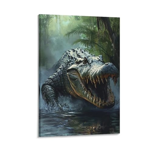Crocodile Murale Décoration Murale Peintures Sur Toile Affiche Chambre