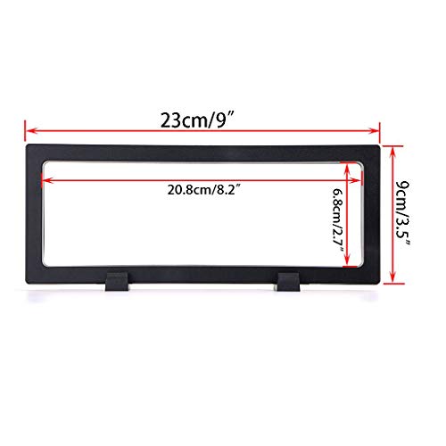 Skelang 3 Pcs 3D Floating Display Case, Black Display Stand Holder 9"×3.54"×0.75"(L×W×H Suspension Frame For Aa Medallion, Antique Challenge Coins, Chip, Jewelry, Pin #TOP4