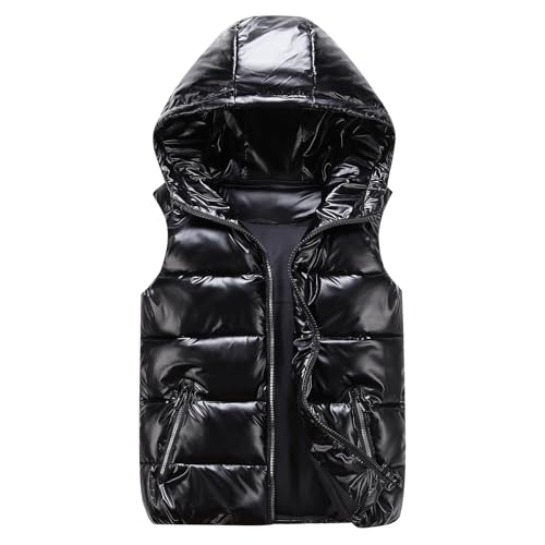 Image of Happy Cherry Kids Down Jacket Hooded Vest Winter Jacket for Boys Hoodies Padded Jackets Girls Outwear Coat 3-14 Years