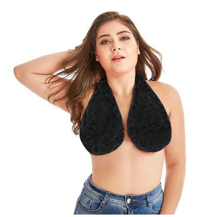 EHOTER Hanging Neck Nursing Bra - Comfortable Tata Towel Bra for Women - Soft Sports Absorb Water & Sweat (Black)