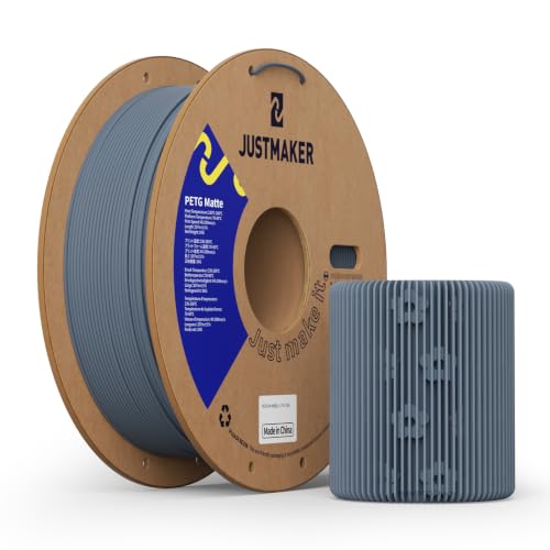 JUSTMAKER PETG Matte 3D Printer Filament, +/-0.03, 1.75, 1kg, Misty Blue