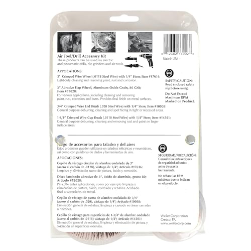 Image of Weiler 13002 Die Grinder /Drill Accessory Kit, Made in The USA (Pack of 5)
