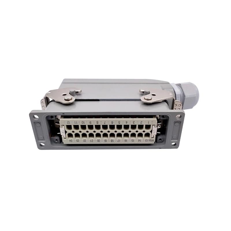 Conector aviacion HDC-HE-024 rectangular con bornes de 24 pines con aislamiento de 500V 3