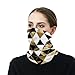 Fashion Modern Black White Gold Triangles Face Covers Exquisite Breathable Bandana Face Mask Scarf Soft Dust-proof Windproof Neck Gaiter Fashion Winter Neck Warmer Gator Scarf for Adult Face Shield