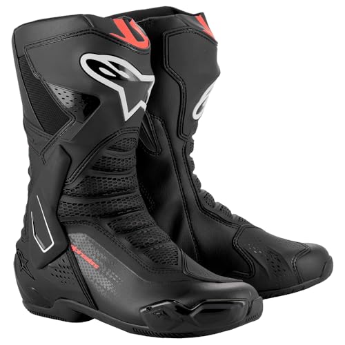 Alpinestars SMX-6 V3 Fluo Bottes de moto Noir/Rouge 43