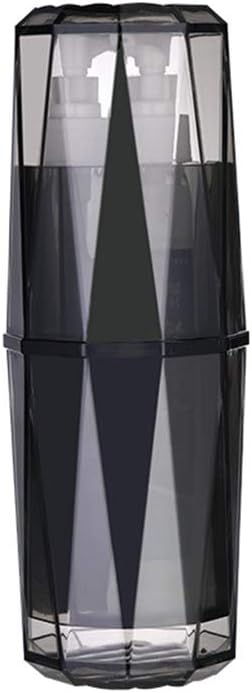 Simple Travel Wash Cup Portable Toothbrush and Toothpaste Storage Box Multi-Function Mouthwash Cup Tooth Brushing Cup Combination (Gray)