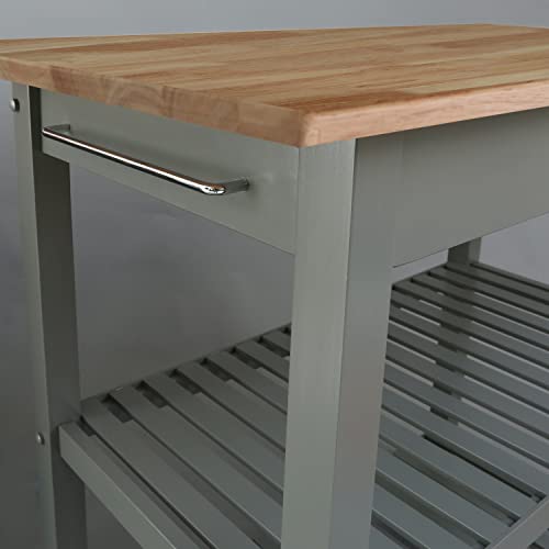 Casual Home Solid Hardwood Top, Slate Gray, 40" W (373-932) Kitchen Island