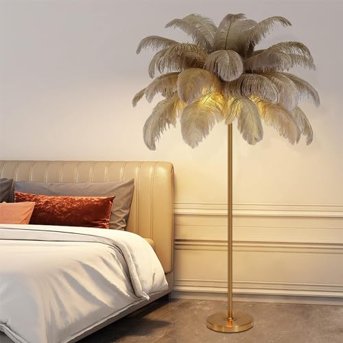 Lampadaire en plumes d'autruche dimmable pour chambre - 3