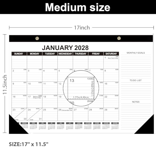 Image of GuassLee Desk Calendar 2027-2028 3 Pack, Jan 2027-Jun 2028, 17 inchx11.5 inch