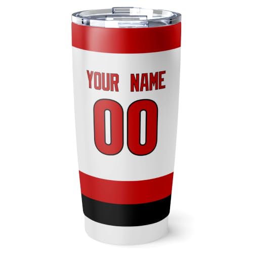 Image of ANTKING Carolina Tumbler 20oz Custom Name Number Travel Mug Gifts | Stainless Steel Insulated Coffee Cup for Men Women