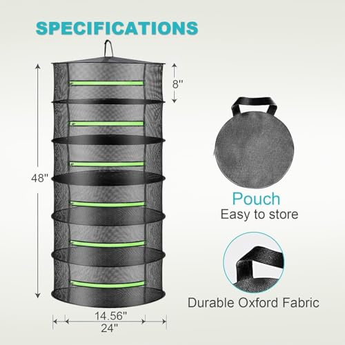 Rack de secagem rede para plantas kit de secador de tendas de malha premium rede de pendurar roupas