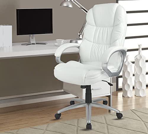 Image of High Back Leatherette Office Chair | Director Chair with Adjustable Armrest | Revolving Chair | Executive Chair - 111011214 White