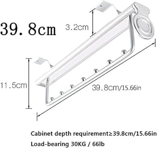 Tringle à pantalons extensible 39,8 cm réglable pour dressing - 4