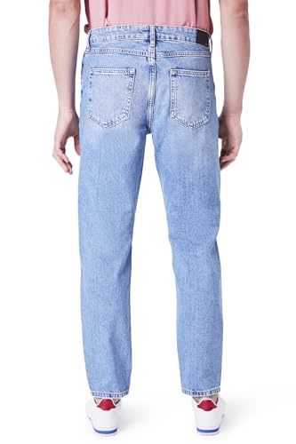 Forever 21 Men's Distressed Straight-Leg Jeans4