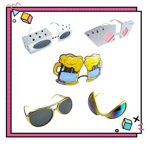 16 Pack Funny Sunglasses Novelty Party Glassses Masks for Adults Cool Shaped Funny Party Eyeglasses, Photo Booth Props Sunglasses Dress Up Costume Glasses Pack4