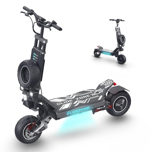 Image of JUNLING GD83 Electric Scooter, 5600W Dual Motor, 46 Mph Top Speed, 48 Miles Max Range, 60V /27AH Battery, Spare Tire & Aluminum Alloy Single Swing Arm, Dual Fast Charging Ports e-Scooter, 11 inch Off-Road
