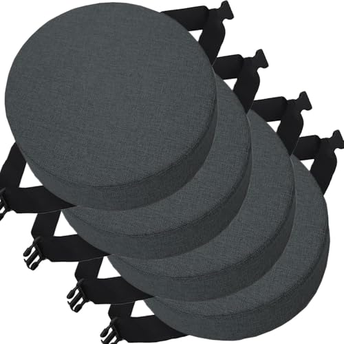 4 Confezioni Diametro 30cm/33cm/35cm/40cm/45cm Cuscini Rotondi per Sedia Cucina, Cuscino