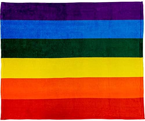 Infinity Republic - Rainbow Pride Soft Fleece Throw Blanket - 50x60 Perfect for Living Rooms, bedrooms, Kids' Rooms, Outdoors & Holiday Gifts!