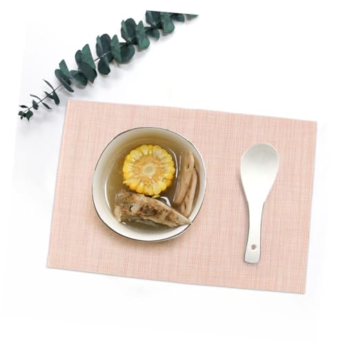 Set de table PVC beige isolant et napperons rectangulaires pour restaurant