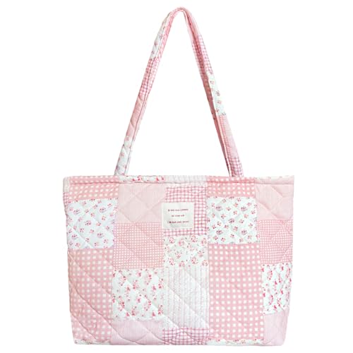 Image of Sunwel Fashion Top Zipper Floral Quilted Bag Small Tote Bag for Women